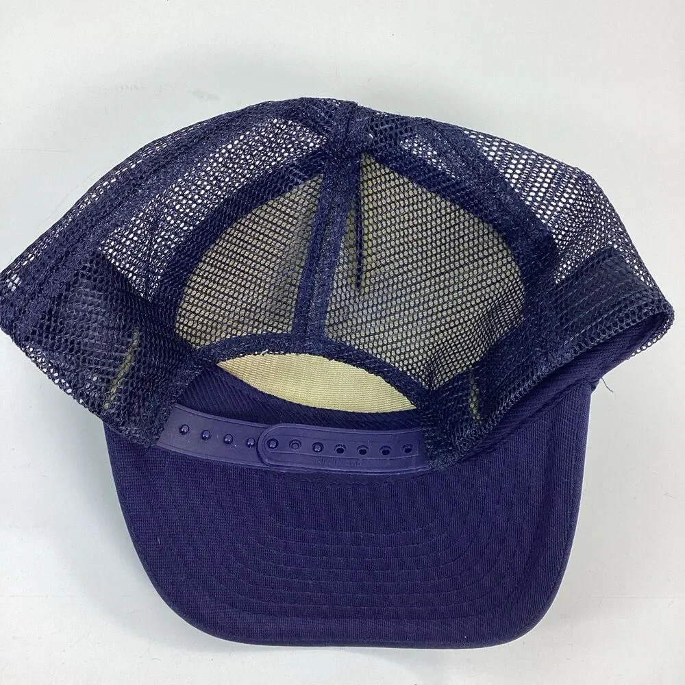 Vintage FBI Trucker Hat Nissin Blue Snapback Cap Federal Bureau Investigation